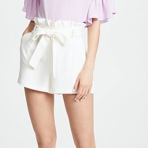 Amanda Uprichard White Tessi Shorts
